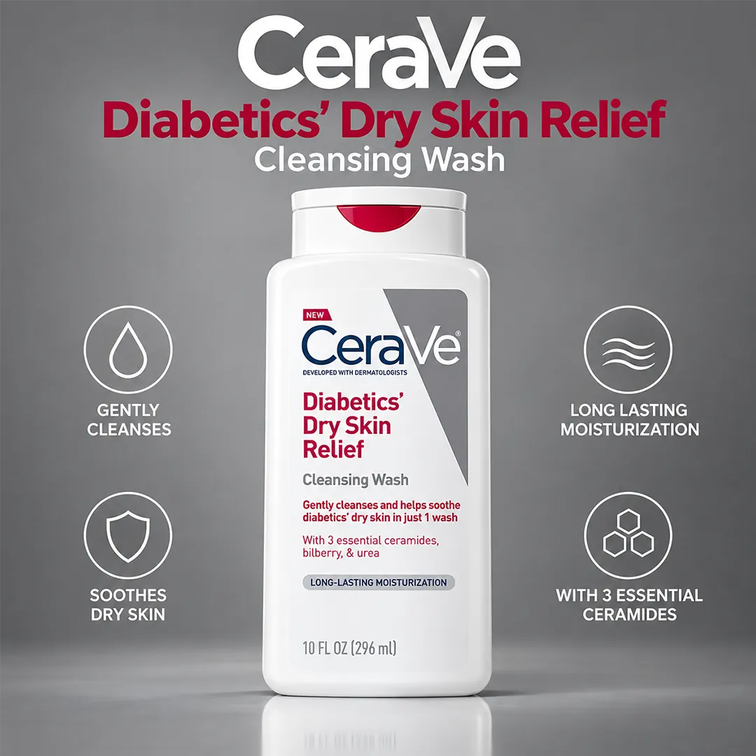 CERAVE DIABETICS RELIEF BODY WASH 296ML