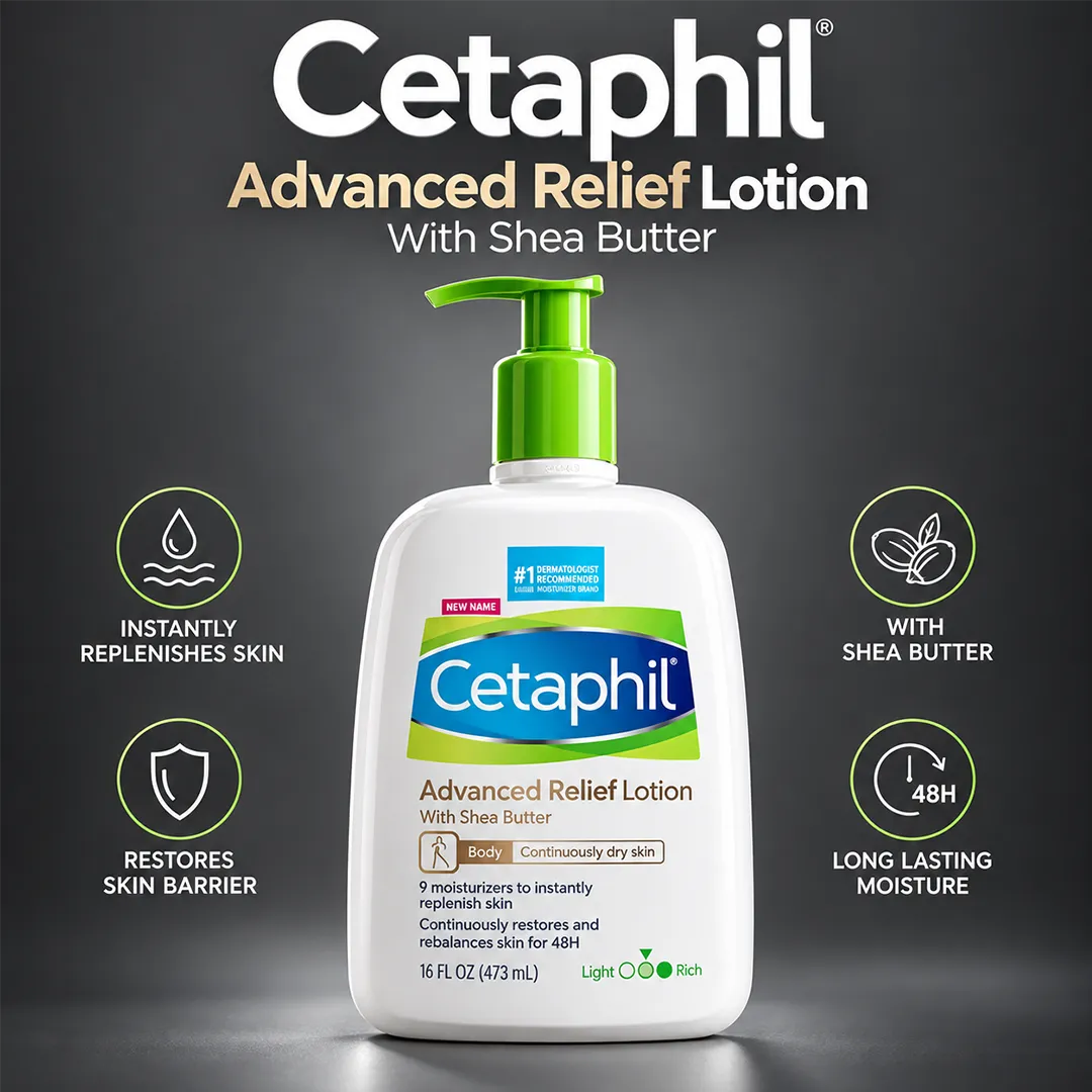 CETAPHIL ADVANCE RELIEF LOTION WITH SHEA BUTTER 473ML