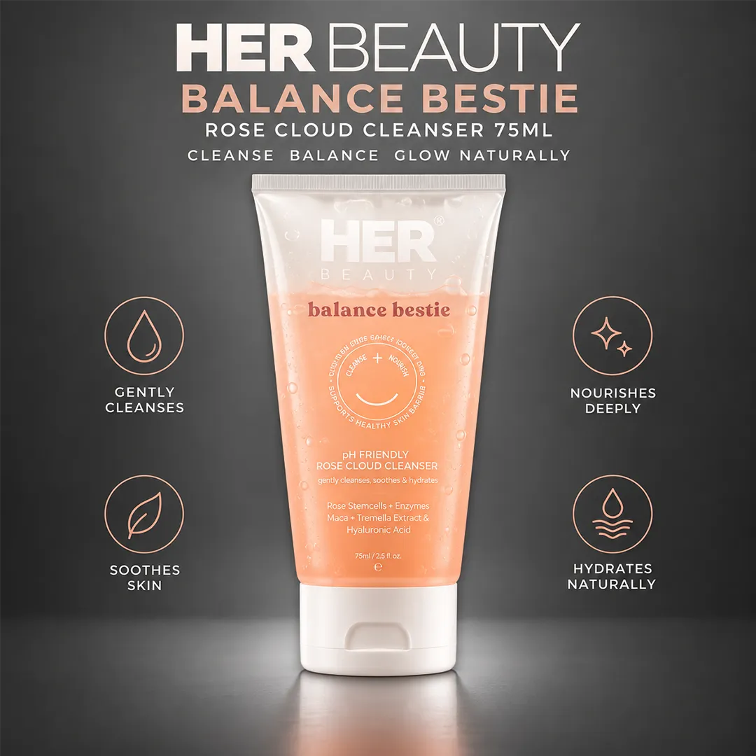 HER BEAUTY BALANCE BESTIE ROSE CLOUD CLEANSER 75ML