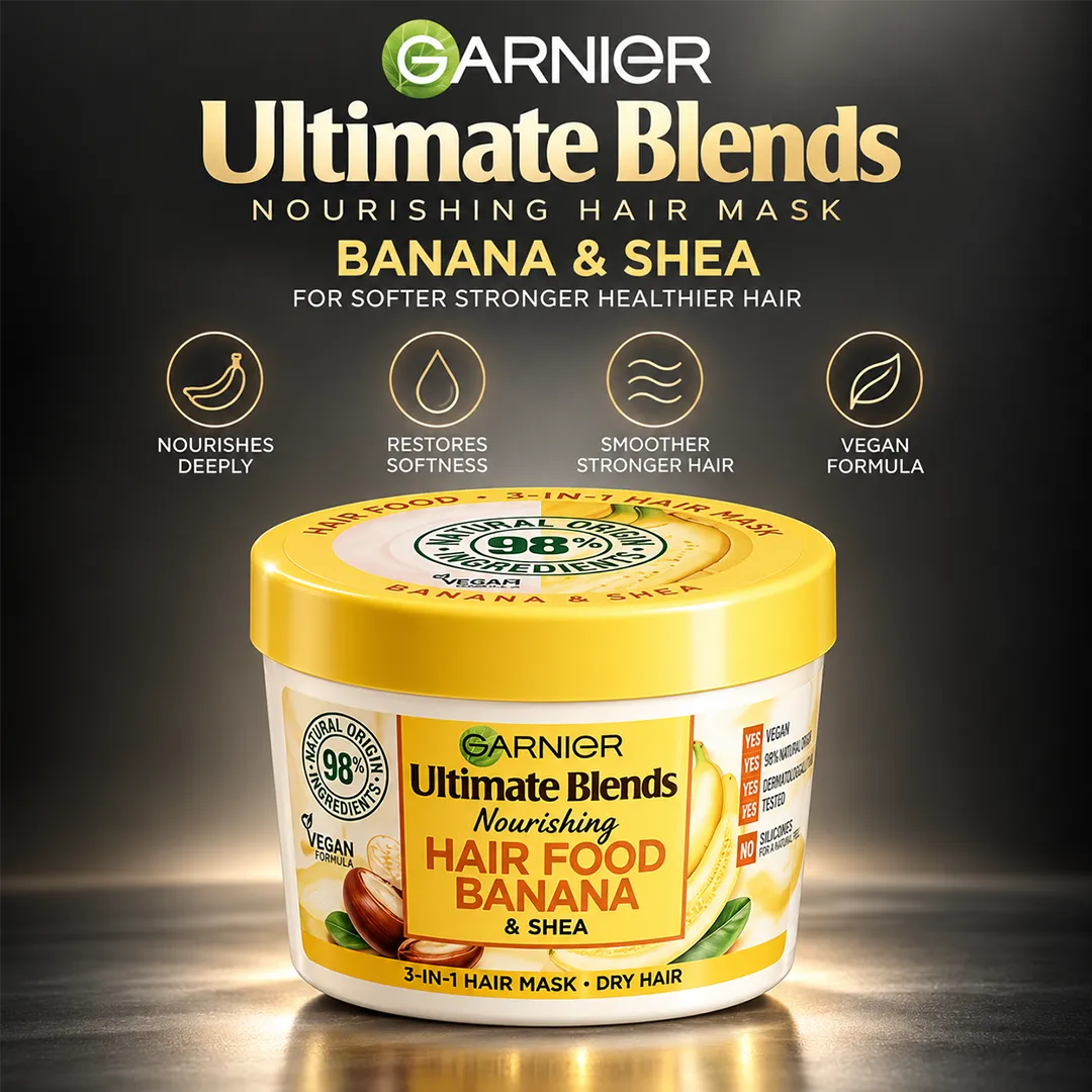 ULTIMATE BLENDS HAIR MASK 390ML BANANA & SHEA