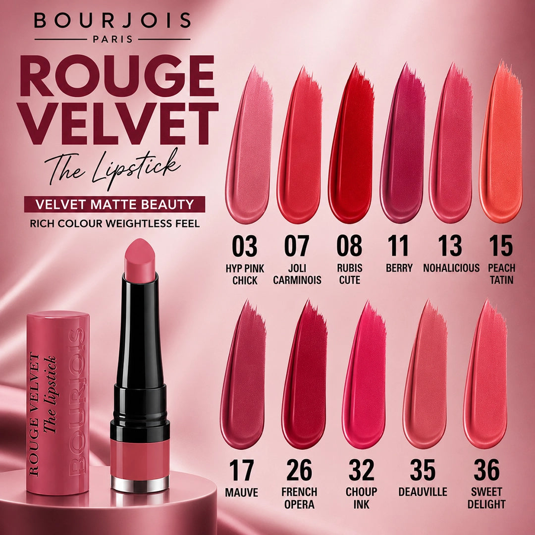 BOURJOIS ROUGE VELVET THE LIPSTICK