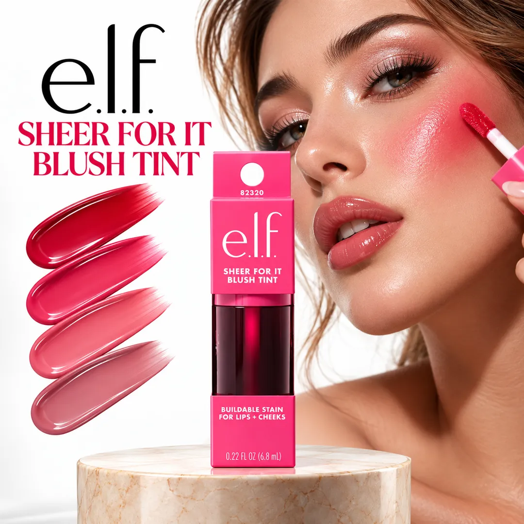 ELF SHEER FOR IT BLUSH TINT LEFT ON RED