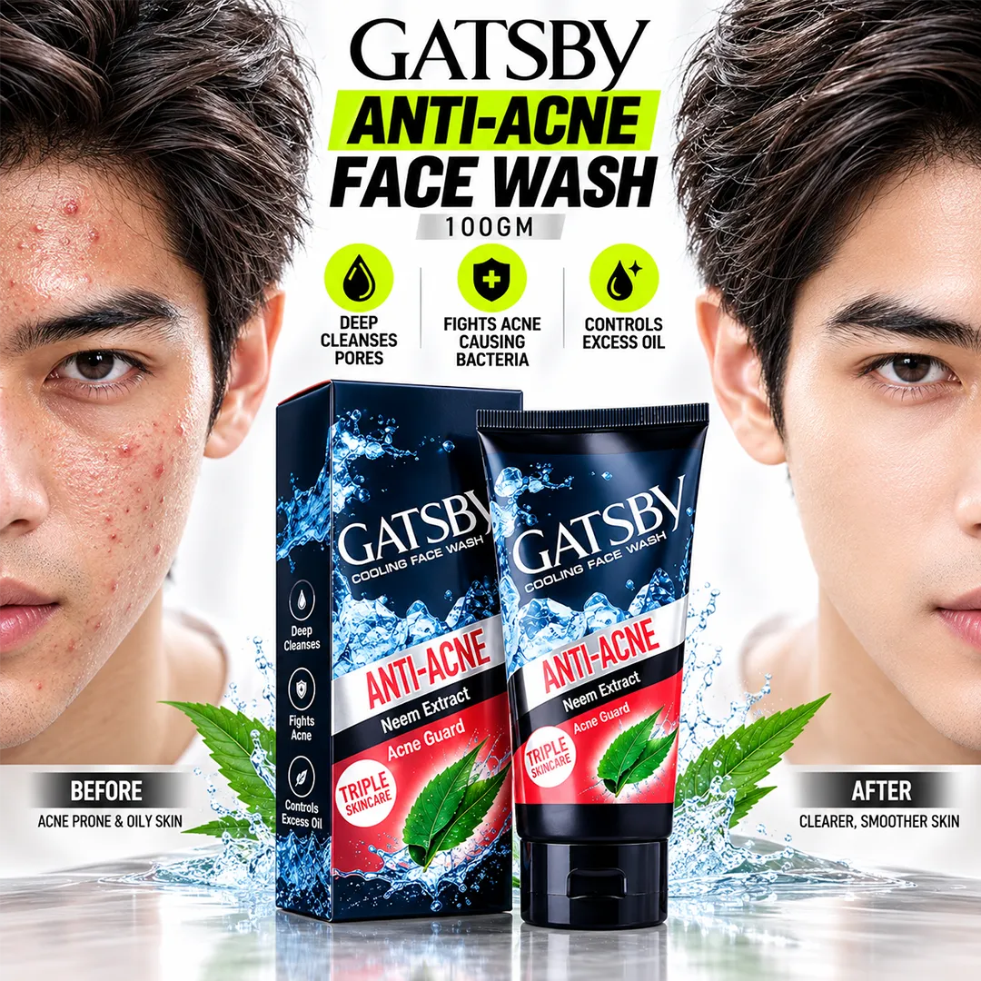 GATSBY FACE WASH 100GM ANTI ACNE