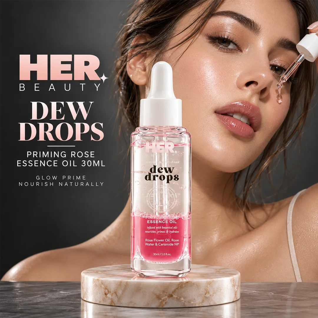 HER BEAUTY DEW DROP PRIMING ROSE ESSENCE OIL 30ML