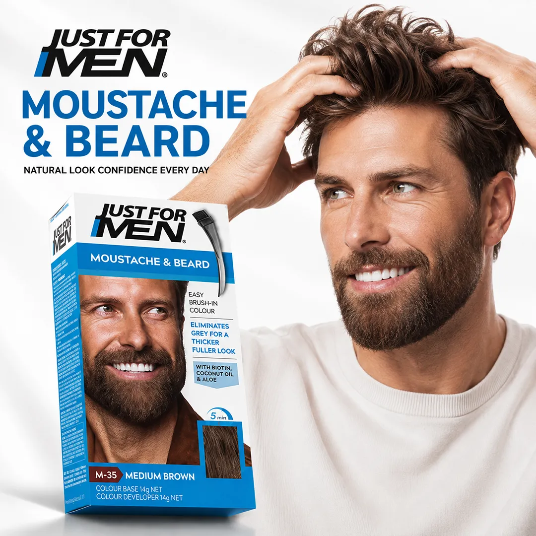 JUST FOR MEN COLOR BEARD MEDIUM BROWN