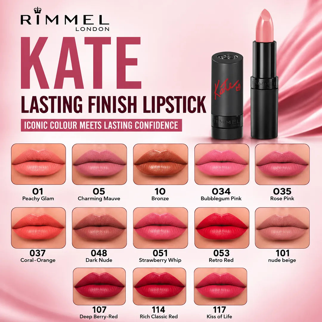 RIMMEL LIPSTICK KATE LASTING FINISH