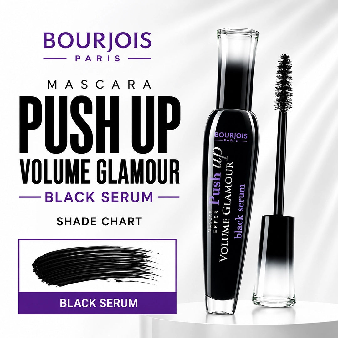 BOURJOIS MASCARA PUSH UP VOLUME GLAMOUR BLACK SERUM