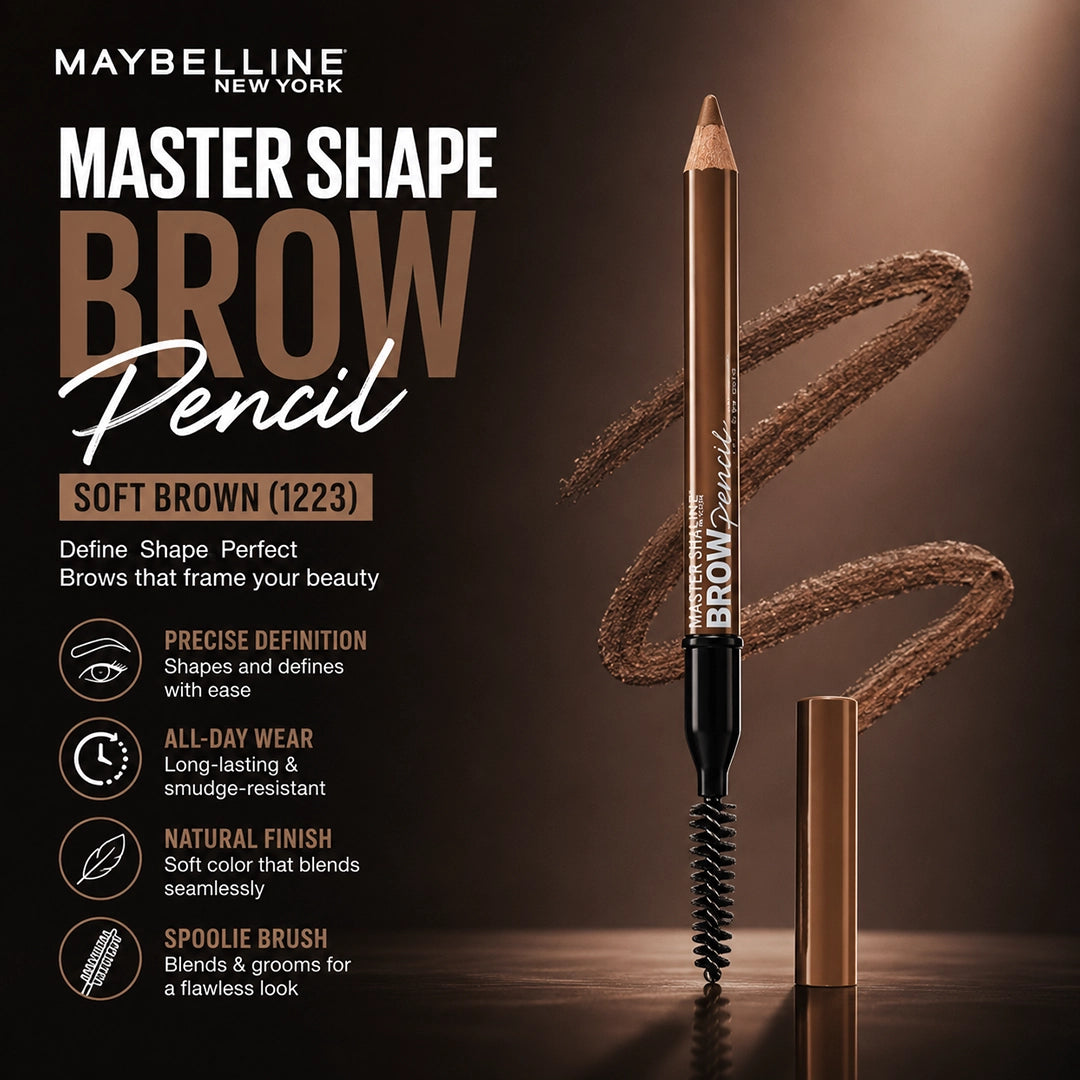 MAYBELLINE MASTER SHAPE EYE PENCIL SOFT BROWN (1223)