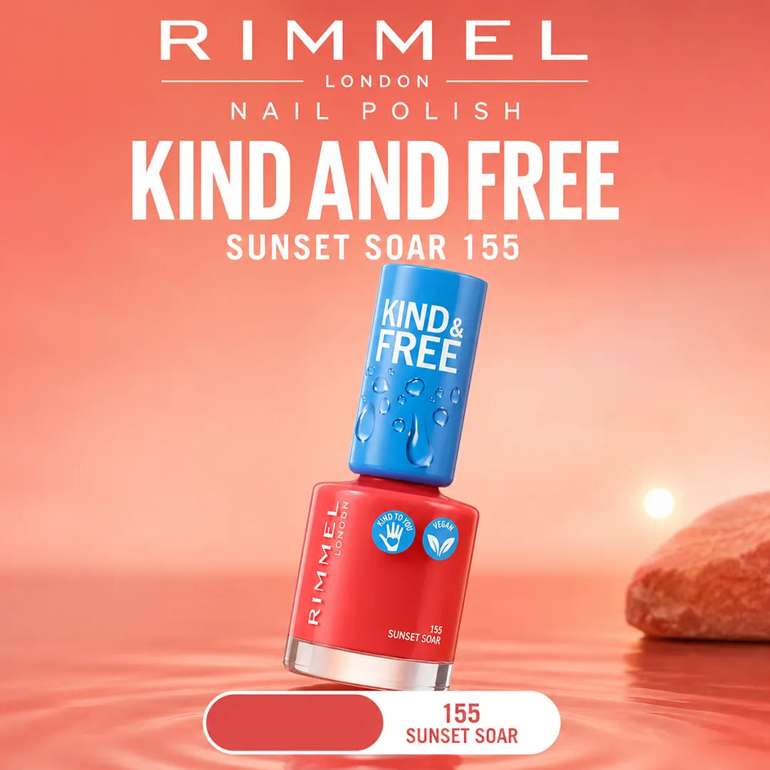 RIMMEL NAIL POLISH K AND F SUNSET SOAR 8ML 155