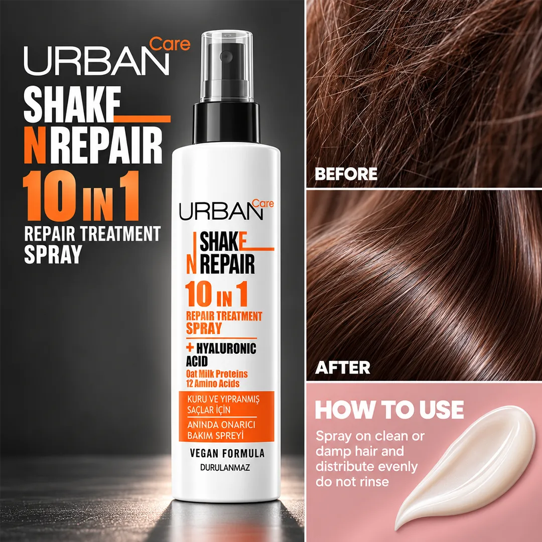 URBAN CARE SHAKE N REPAIR 10 IN 1 GLOSS SPRAY 200ML