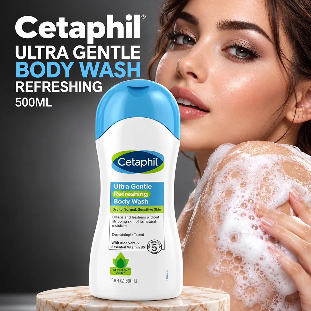 CETAPHIL ULTRA GENTLE BODY WASH 500ML REFRESHING