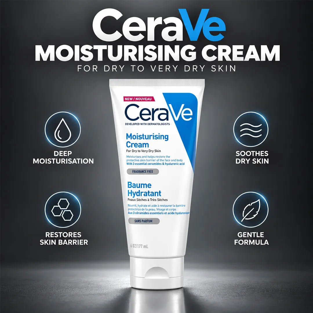CERAVE UK MOISTURISING CREAM 177ML BAUME HYDRATANT