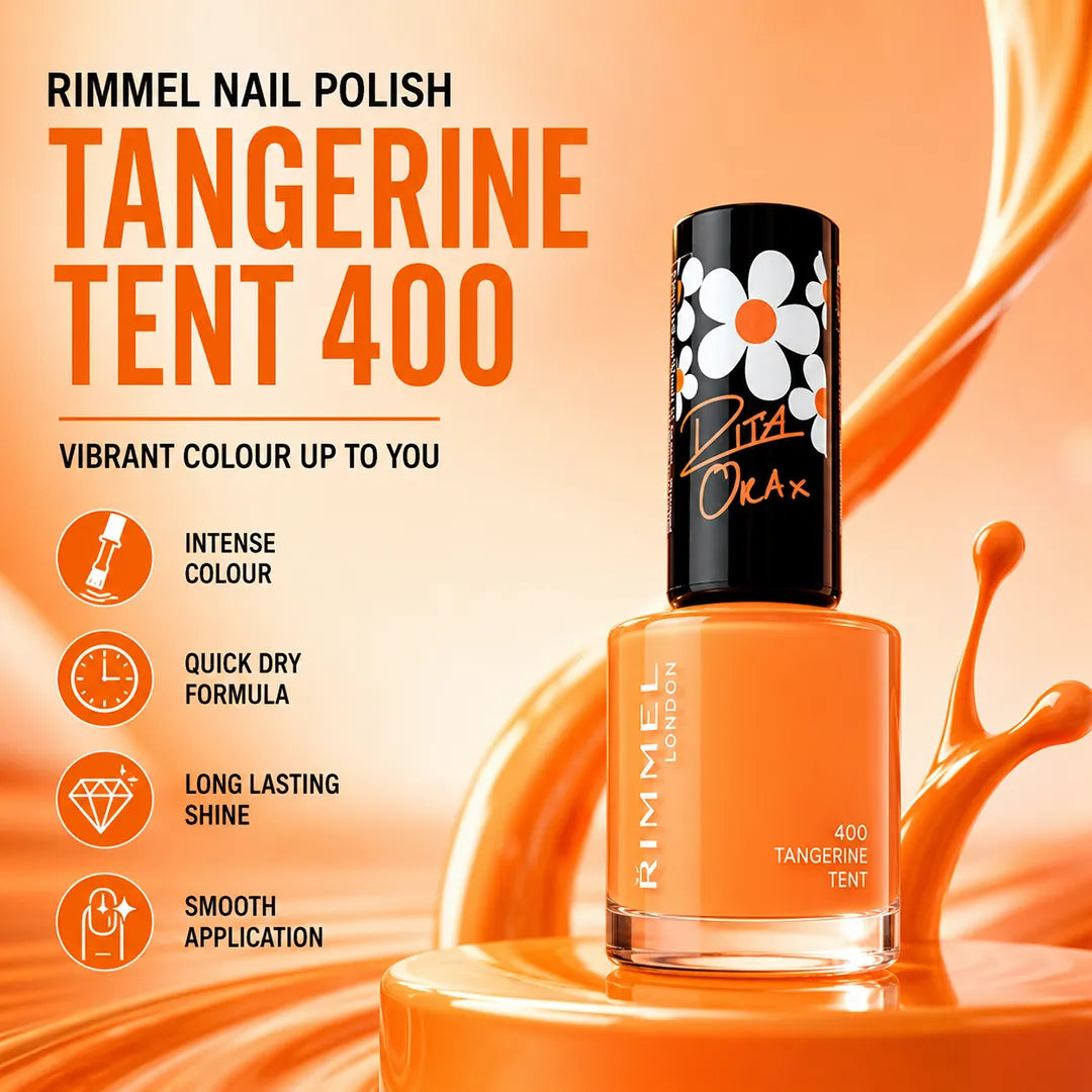 RIMMEL NAIL POILSH TANGERINE TENT 400 8ML
