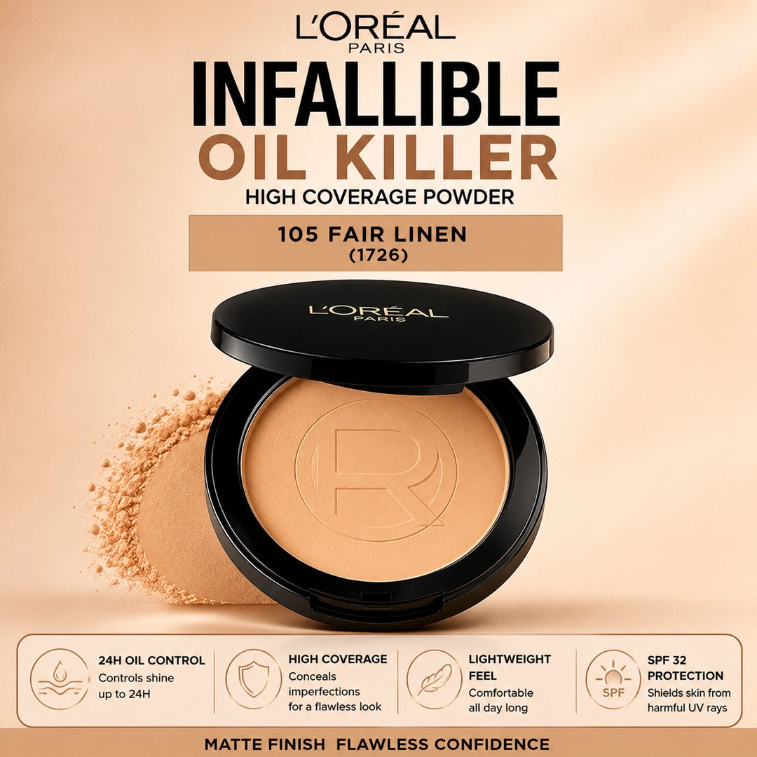 LOREAL INFALLIBLE OIL KILLER HIGH COVERAGE POWDER 105 (1726)