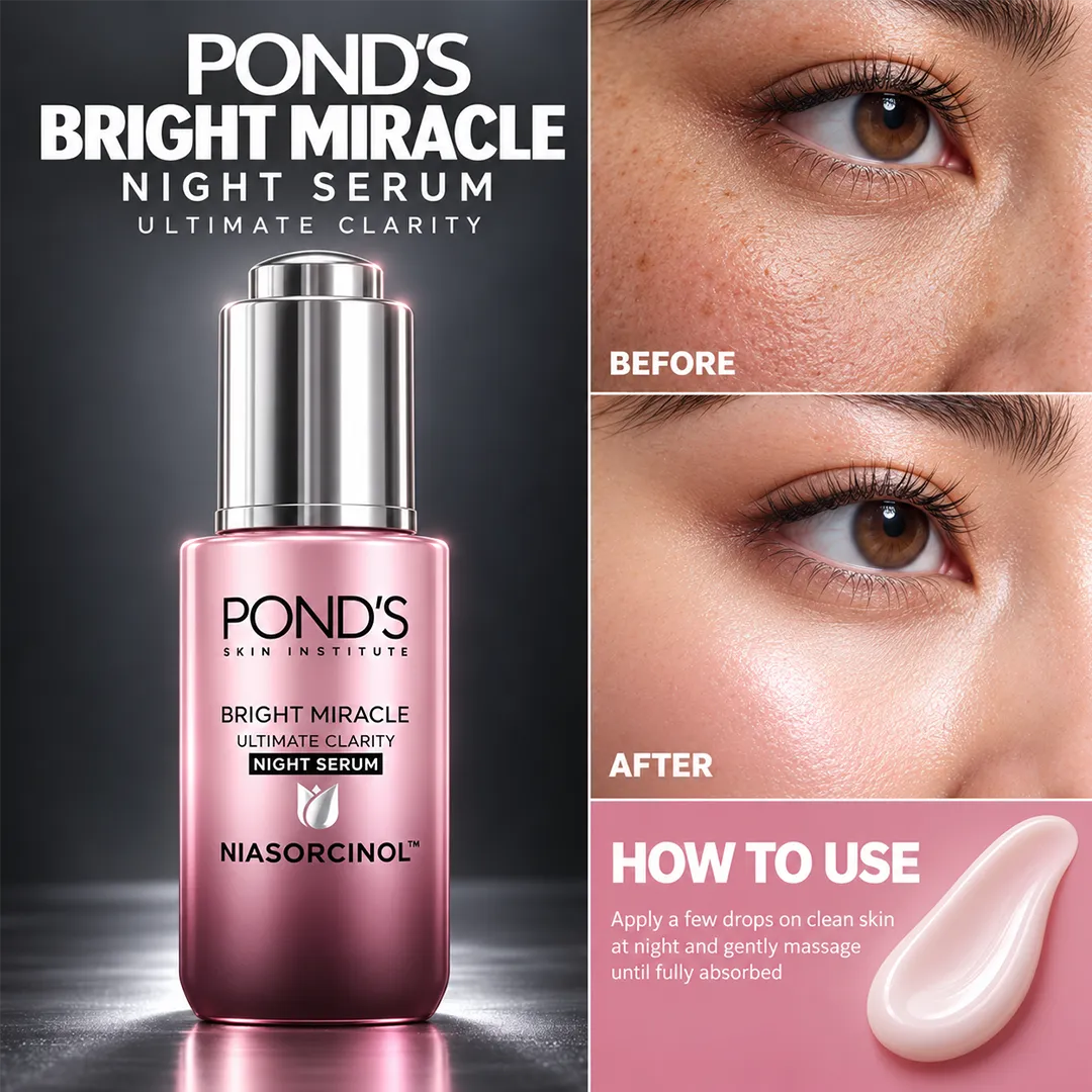 PONDS BRIGHT MIRACLE NIGHT SERUM 30GM