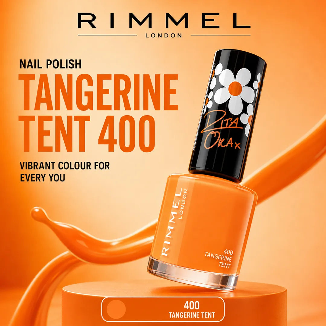 RIMMEL NAIL POILSH TANGERINE TENT 400 8ML