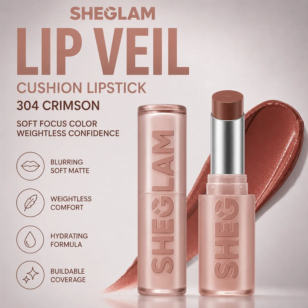 SHEGLAM LIP VEIL CUSHION LIPSTICK 304 CRIMSON