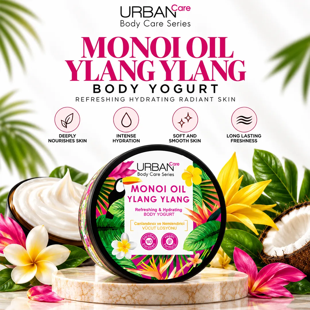 URBAN CARE MONOI OIL & YLANG YLANG BODY YOGURT 200ML