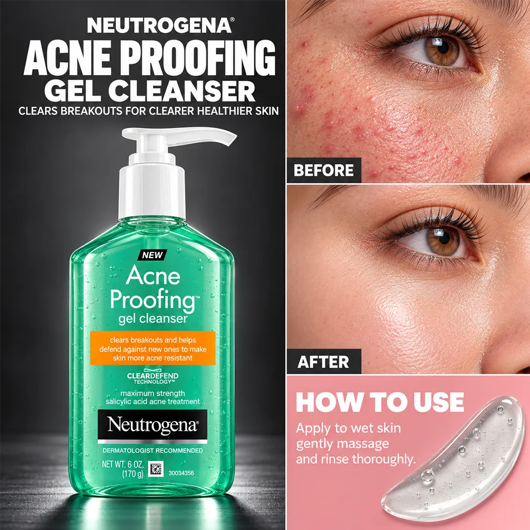 NEUTROGENA ACNE PROOFING GEL CLEANSER 170GM