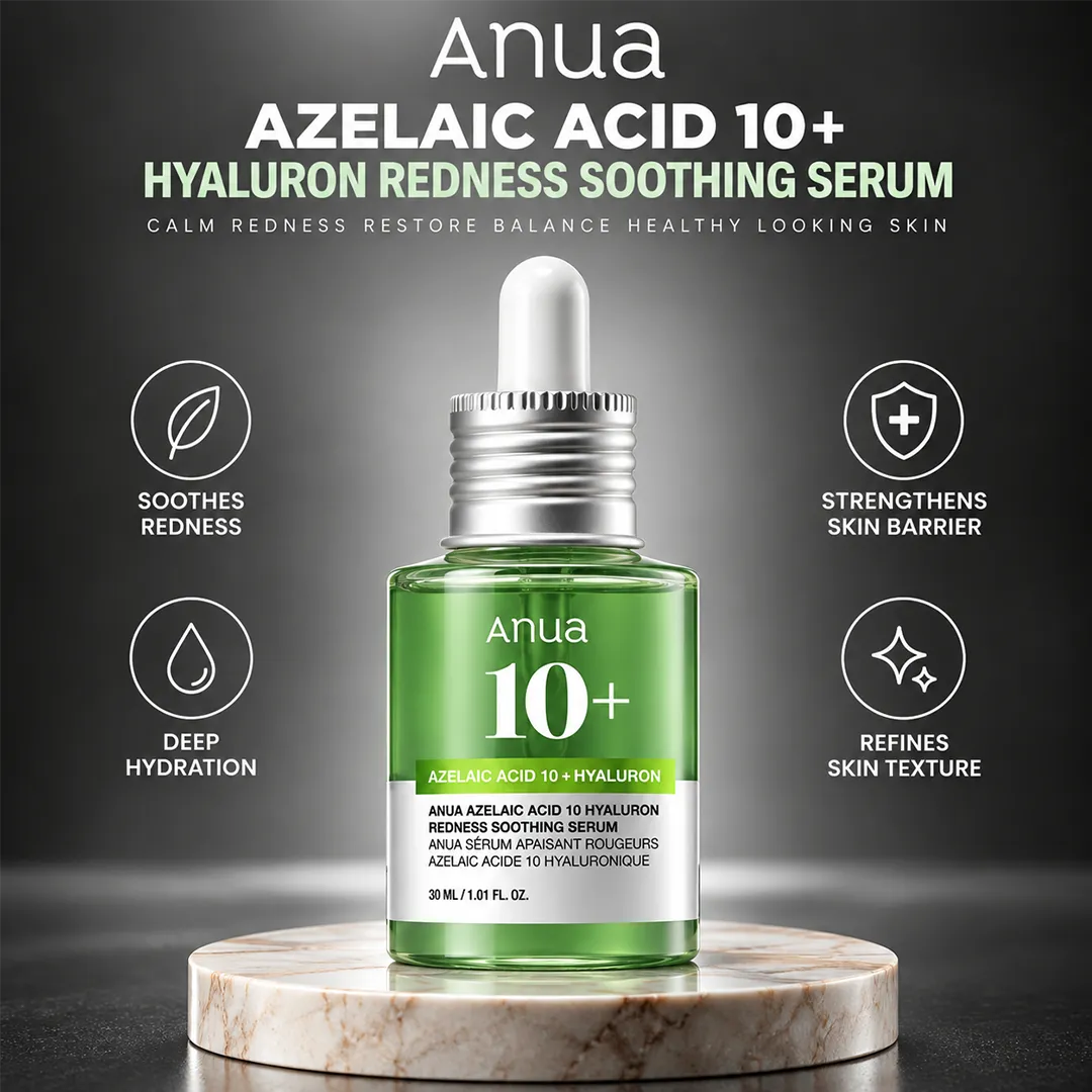 ANUA AZELIAIC ACID 10 HYALURON REDNESS SOOTHING SERUM 30ML