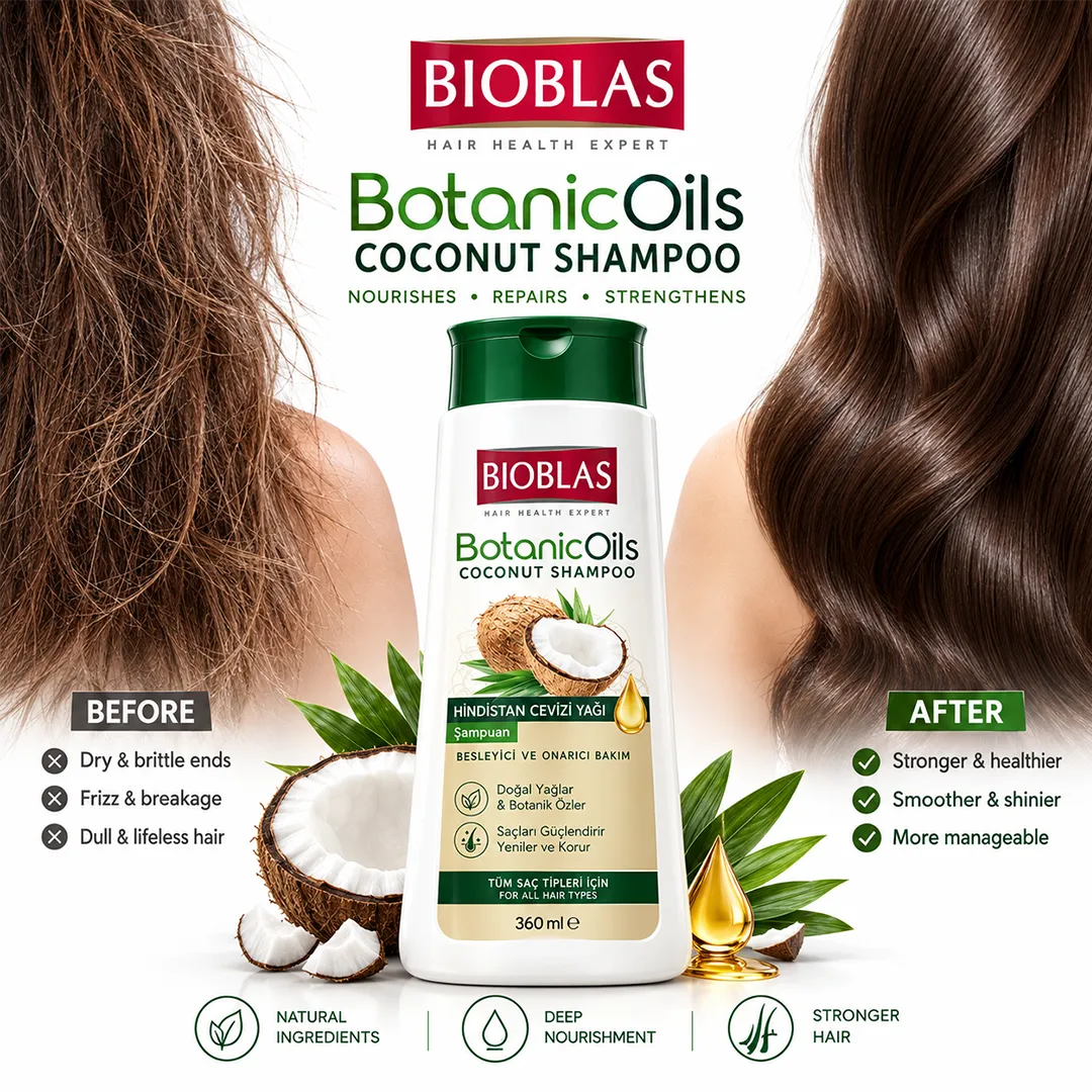 BIOBLAS SHAMPOO 360ML BOTANIC OILS COCONUT 150+