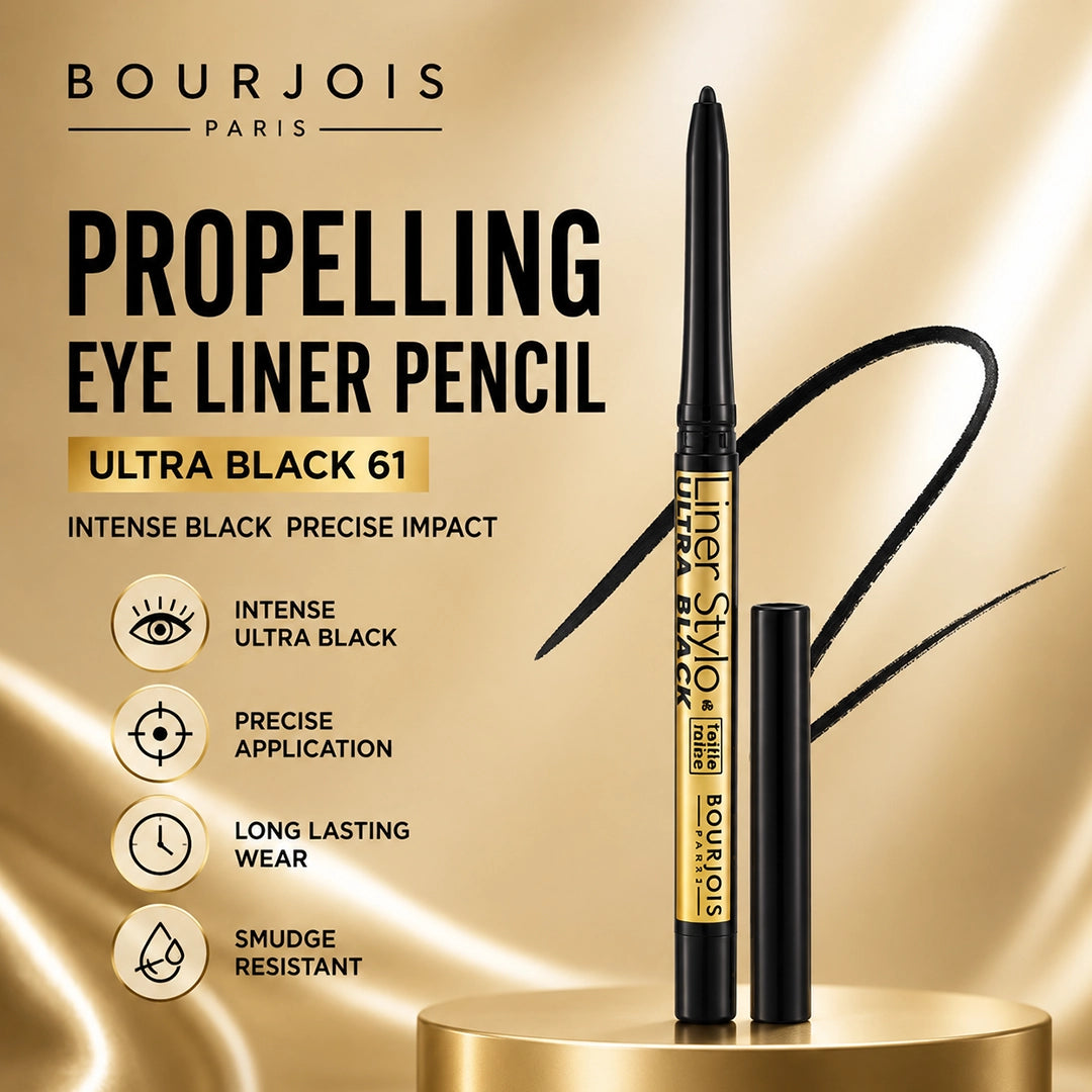 BOURJOIS PROPELLING EYE LINER PENCIL ULTRA BLACK 61