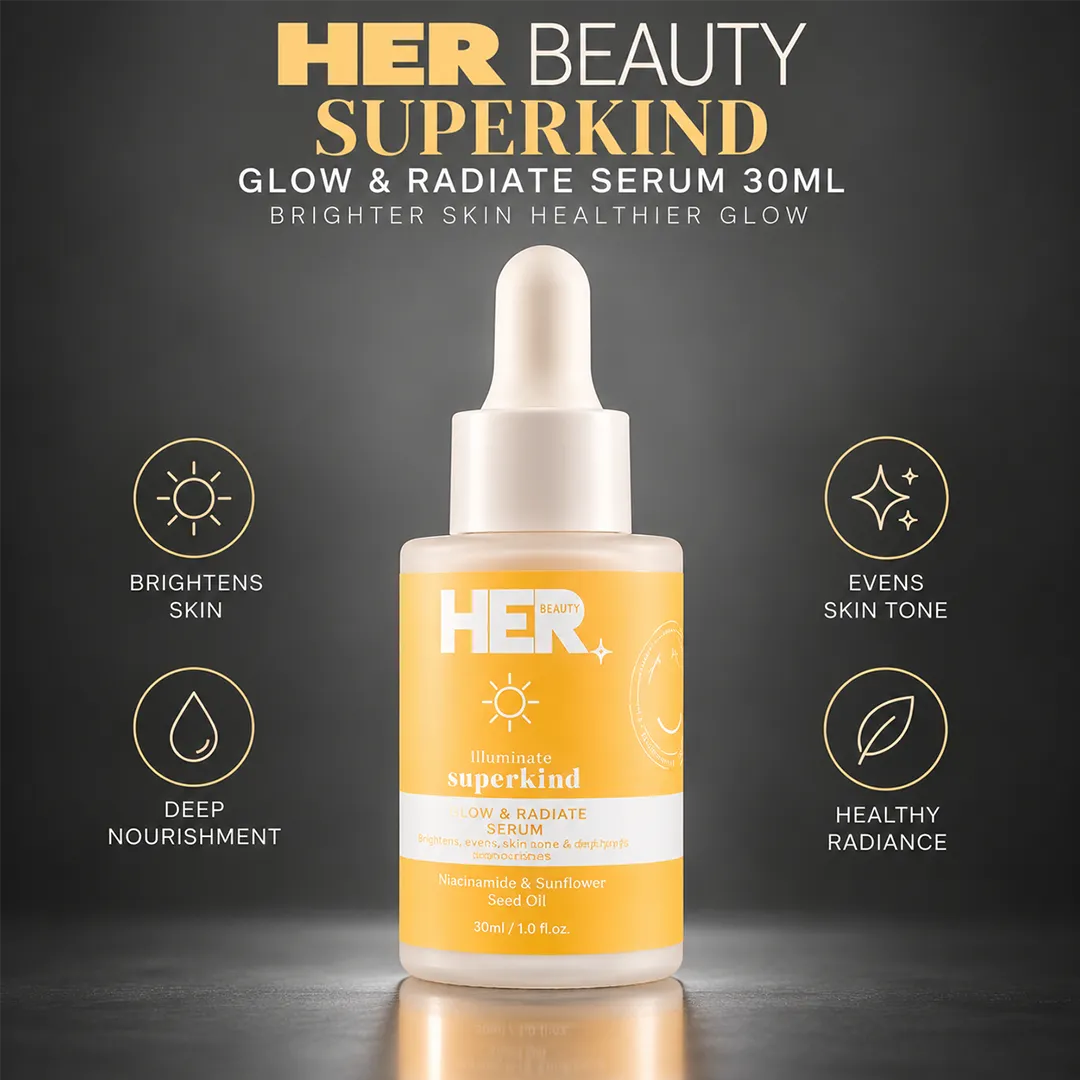 HER BEAUTY SUPER KIND GLOW & RADIATE SERUM 30ML