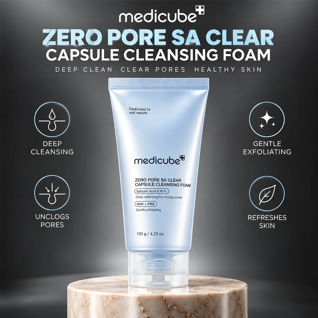 MEDICUBE ZERO PORE SA CLEAR CAPSULE CLEANSING FOAM 120GM