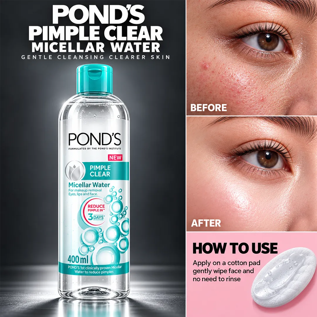 PONDS MICELLAR WATER 400ML PIMPLE CLEAR