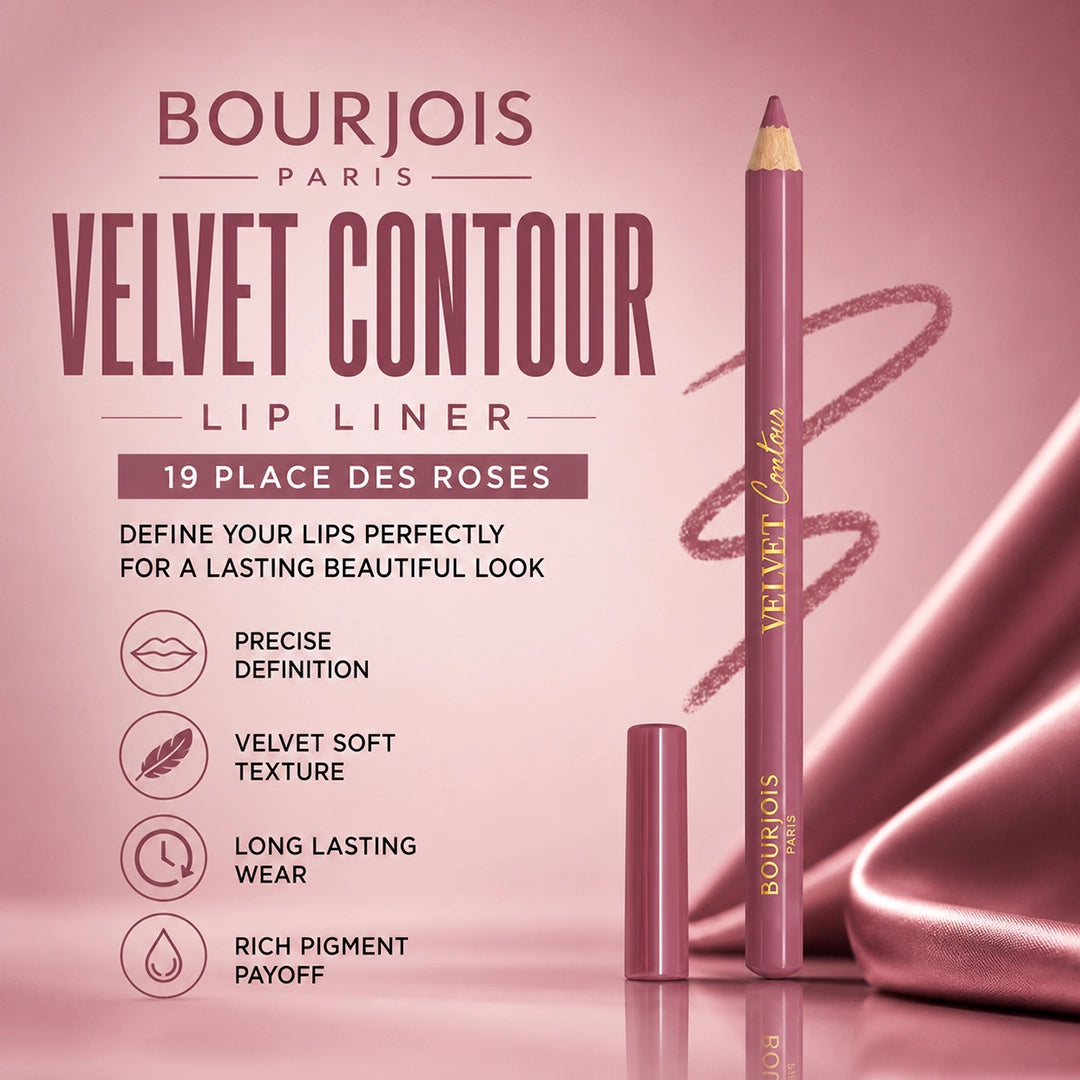 BOURJOIS LIP LINER VELVET CONTOUR 19 PLACE DES ROSES