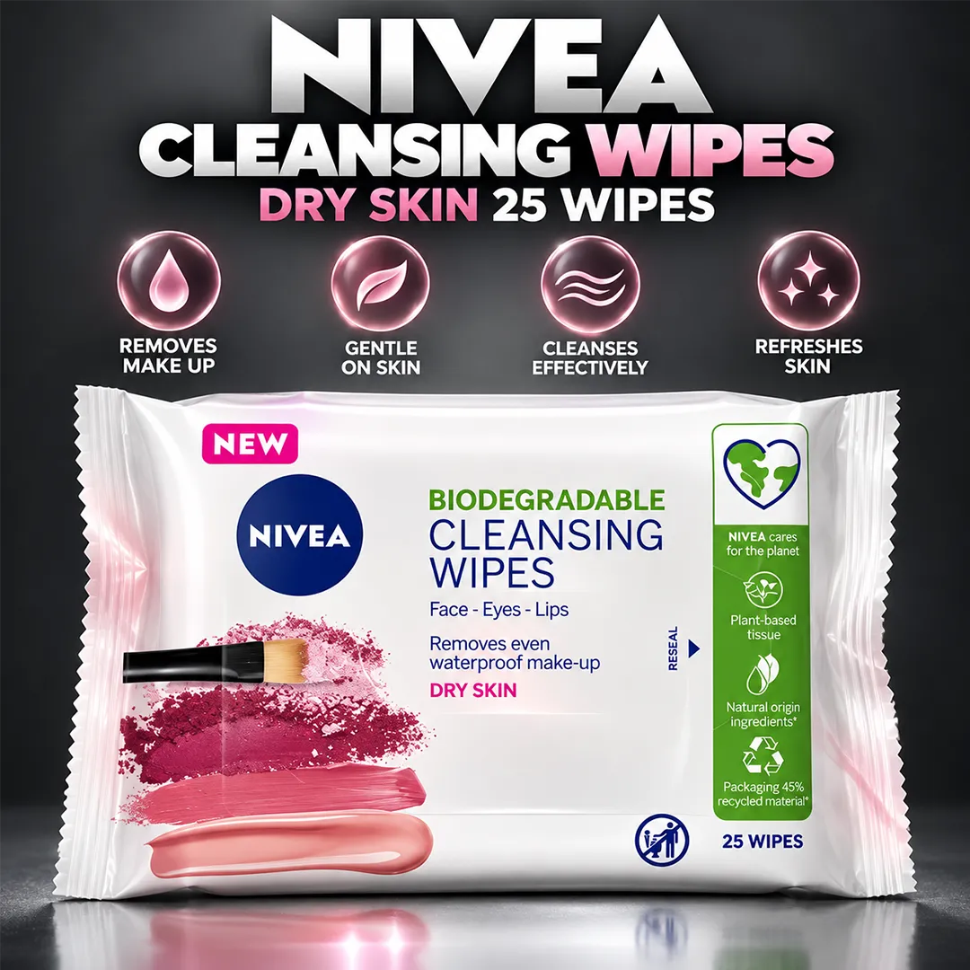 NIVEA CLEANSING WIPES DRY SKIN 25WIPES