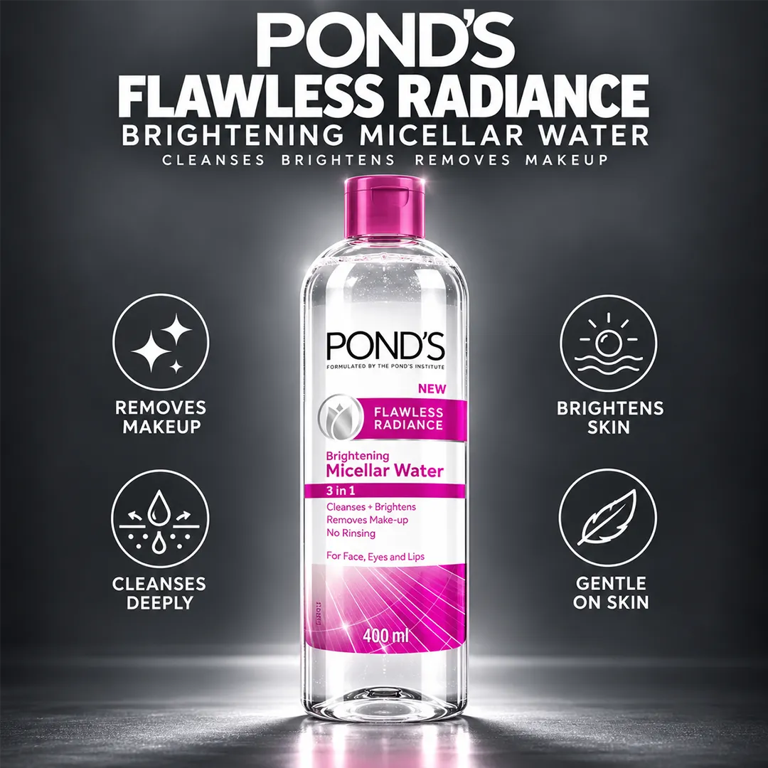 PONDS MICELLAR WATER 400ML FLAWLESS RADIANCE