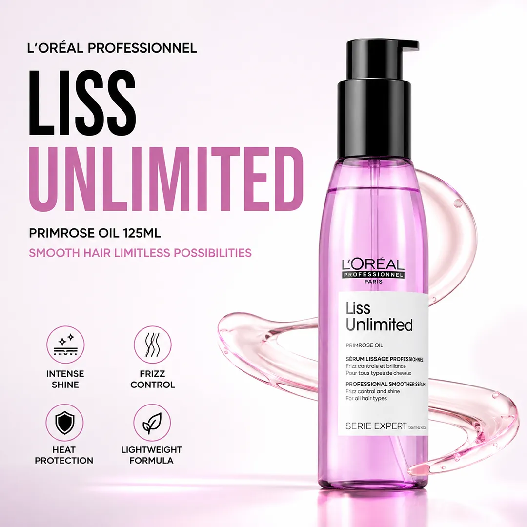 LOREAL PRO LISS UNLIMITED PRIMROSE OIL 125ML.