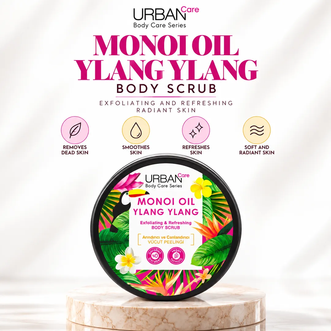 URBAN CARE MONOI OIL & YLANG YLANG BODY SCRUB 200ML