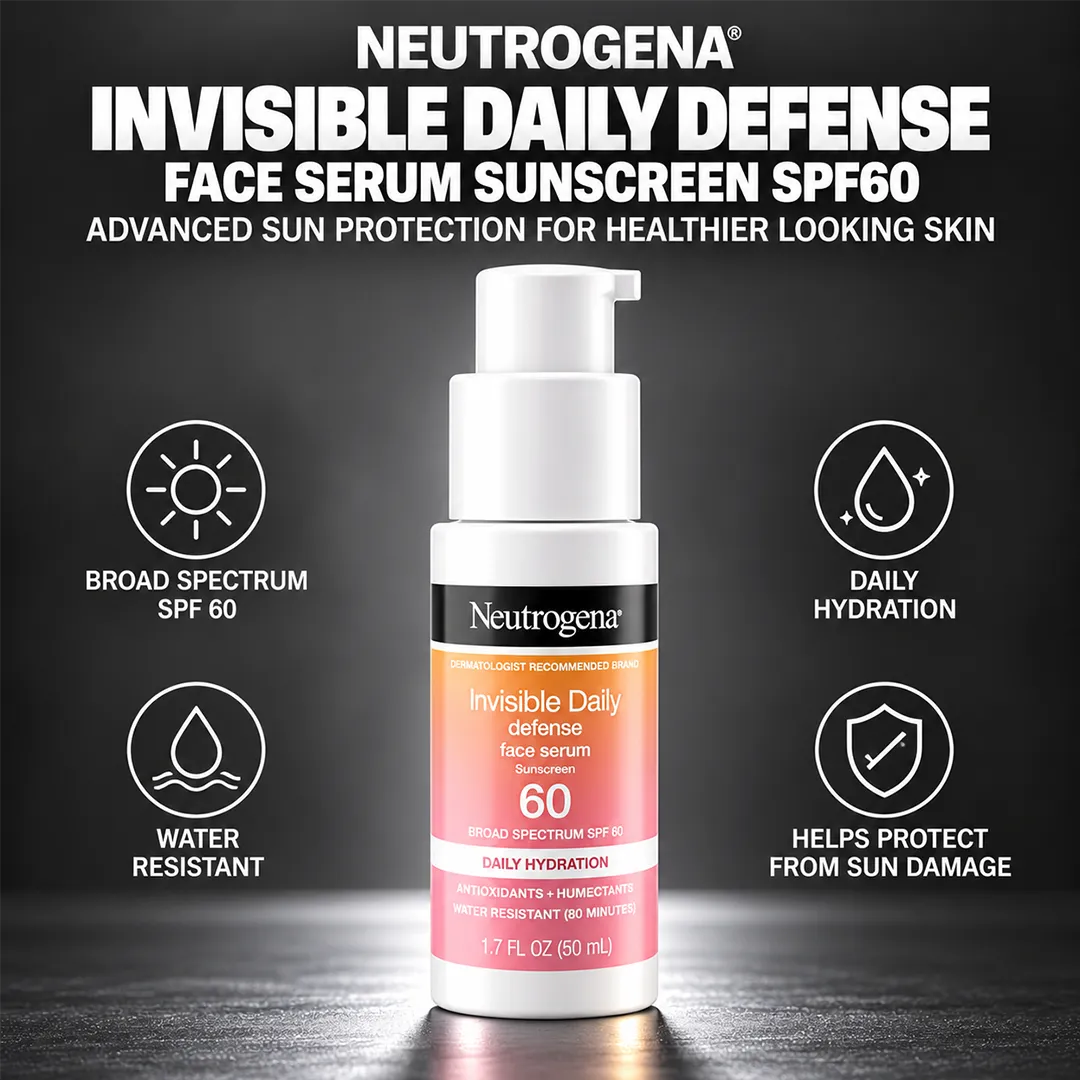 NEUTROGENA SUNSCREEN INVISIBLE DAILY DEFENSE SERUM SPF60