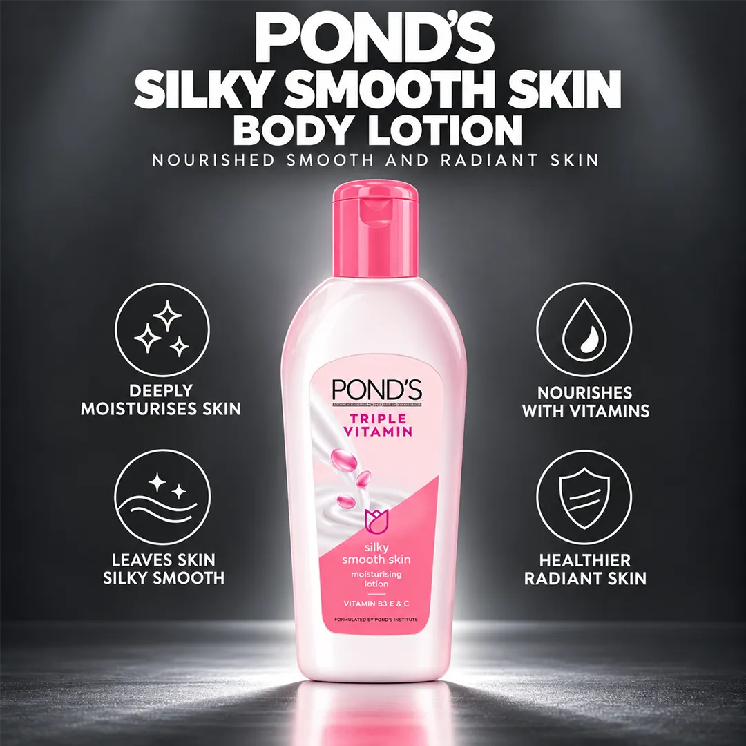 PONDS PAK SILKY SMOOTH SKIN BODY LOTION 200ML
