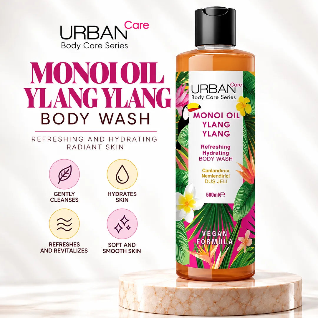 URBAN CARE MONOI OIL & YLANG YLANG BODY WASH 500ML