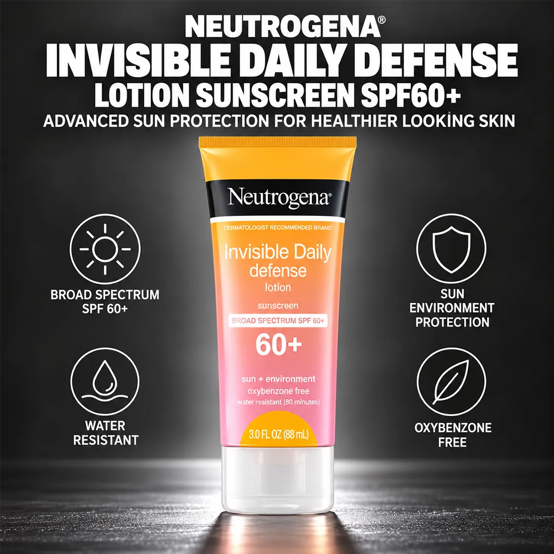 NEUTROGENA SUNSCREEN INVISIBLE DAILY DEFENCE LOTION SPF60 FR