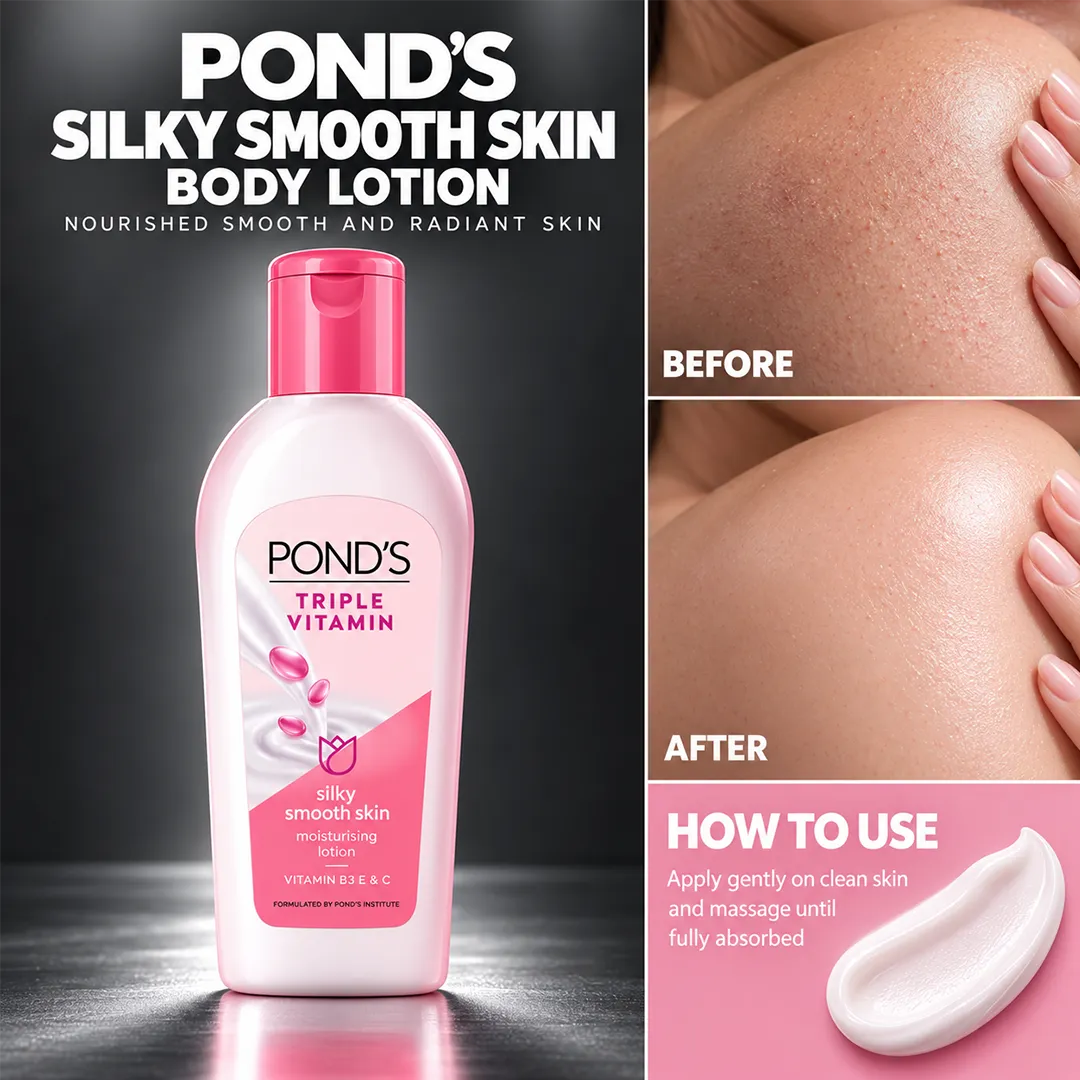 PONDS PAK SILKY SMOOTH SKIN BODY LOTION 200ML