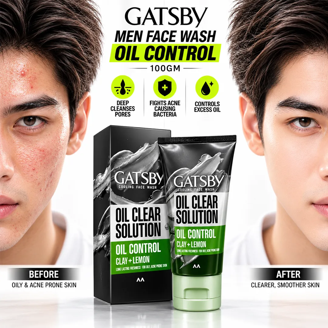 GATSBY MEN FACE WASH 100GM OIL CONTROL
