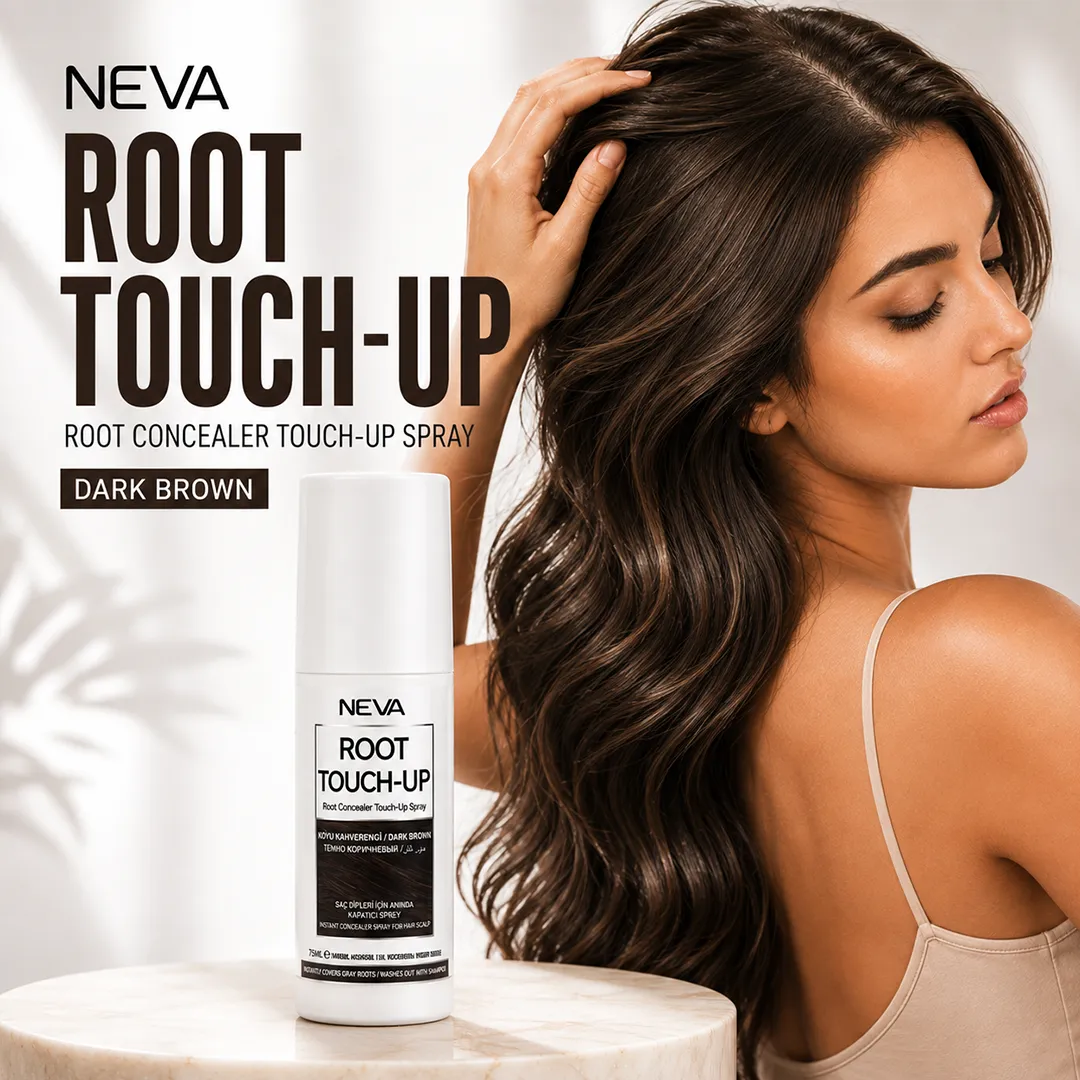 NEVA ROOT TOUCH UP HAIR SPRAY 75ML DARK BROWN
