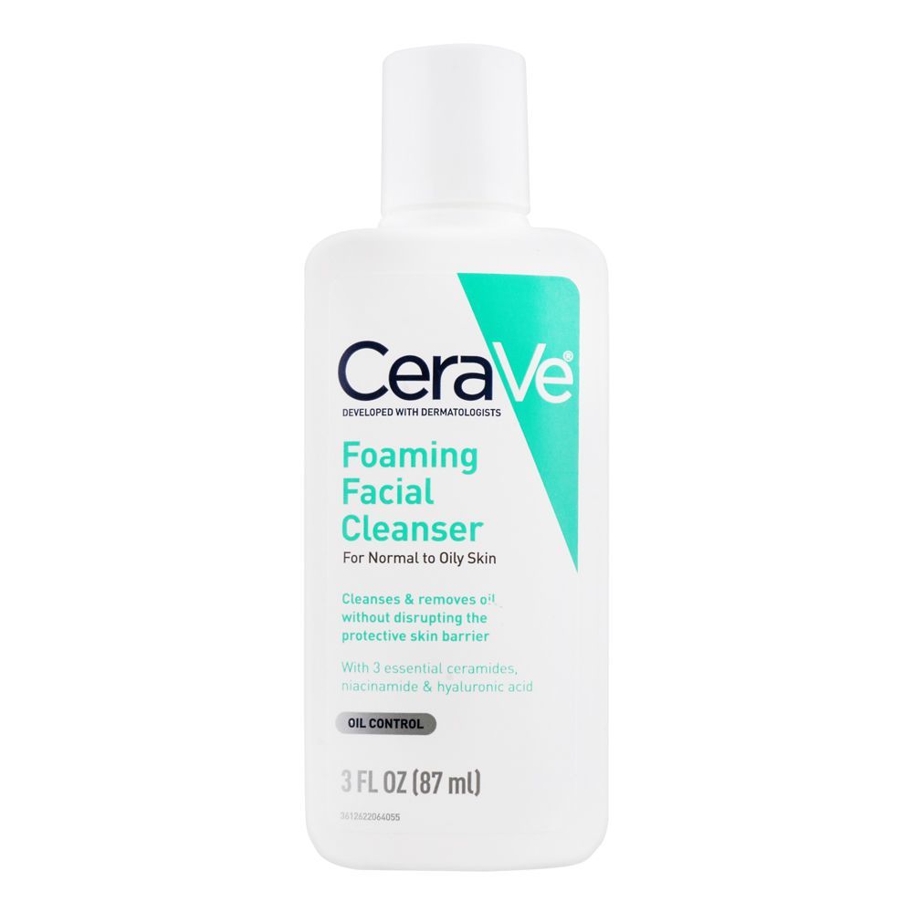 CERAVE FOAMING FACIAL CLEANSER 087ML NORMAL TO OILY SKIN