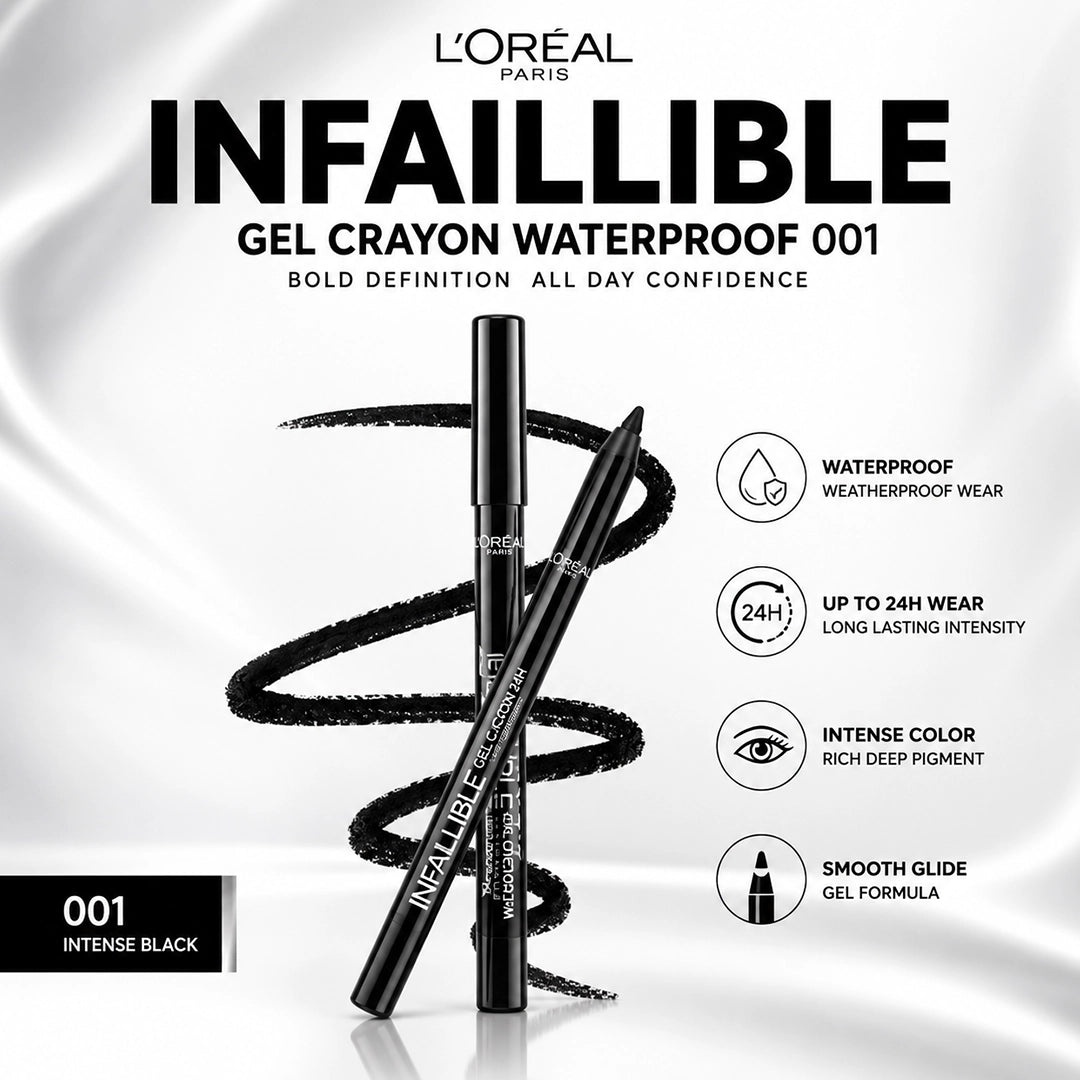 LOREAL INFAILLIBLE GEL CRAYON WATERPROOF 001 (1541)