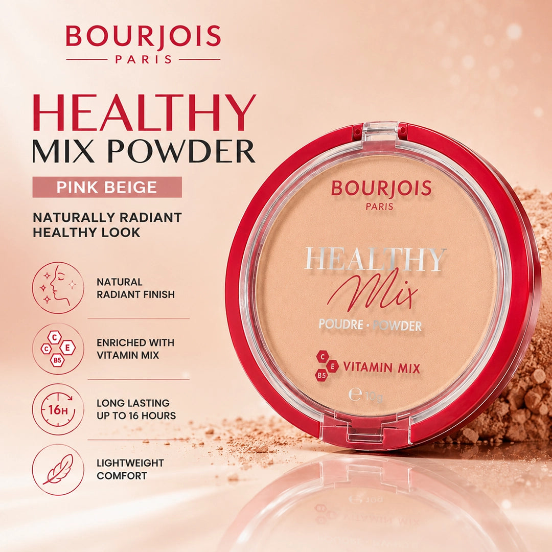BOURJOIS HELATHY MIX POWDER PINK BEIGE