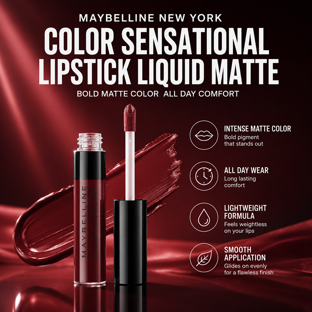 MAYBELLINE COLOR SENSATIONAL LIPSTICK LIQUID MATTE