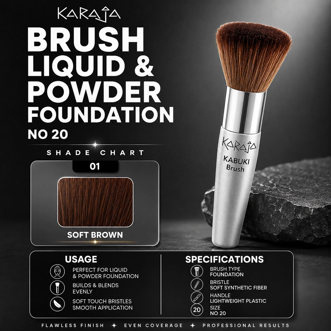 KARAJA BRUSH LIQUID & POWDER FOUNDATION NO 20