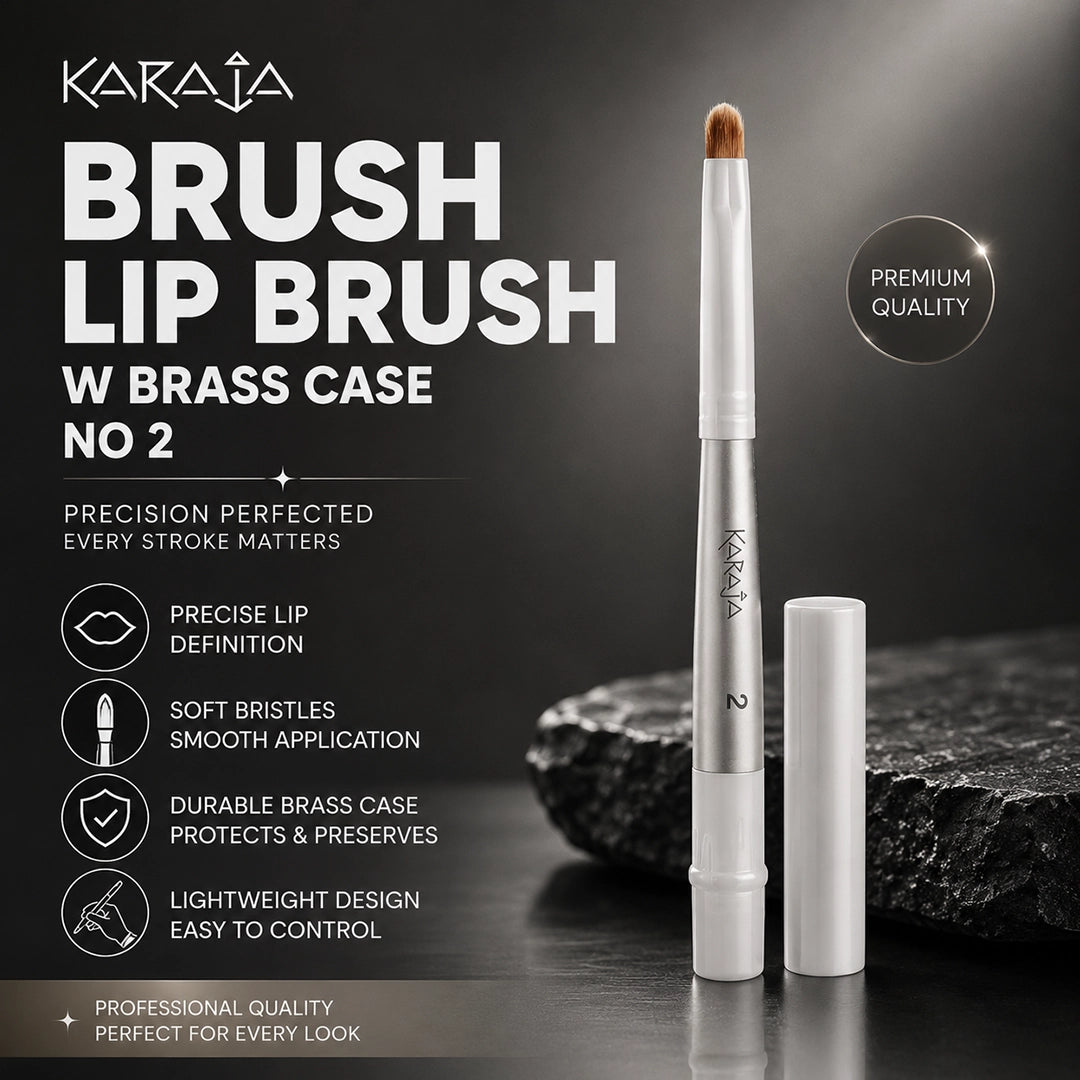 KARAJA BRUSH LIP BRUSH W BRASS CASE NO 2