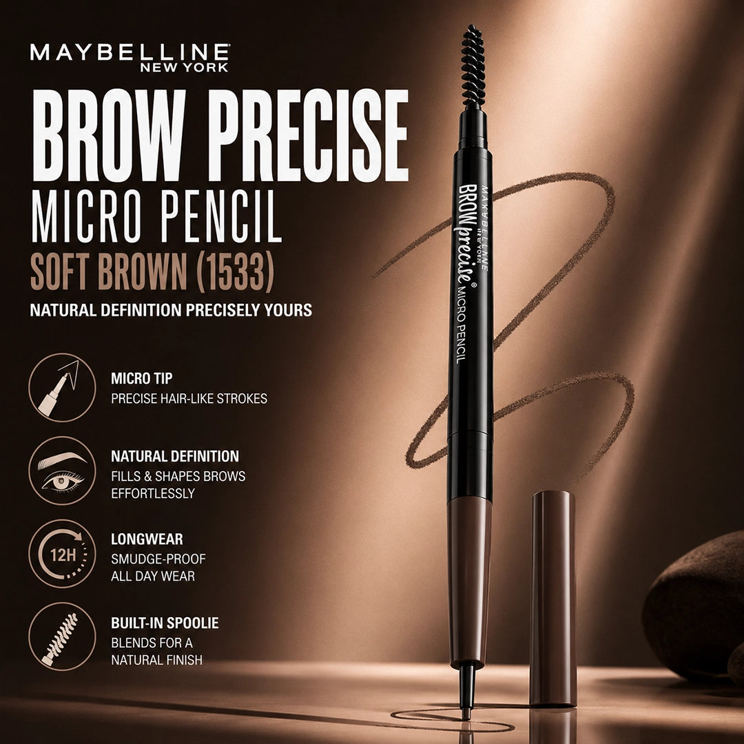 MAYBELLINE BROW PRECISE MICRO PENCIL SOFT BROWN (1533)