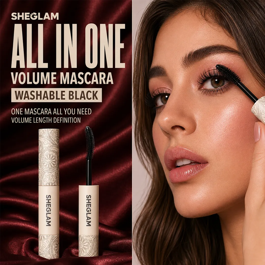 SHEGLAM ALL IN ONE VOLUME MASCARA WASHABLE BLACK