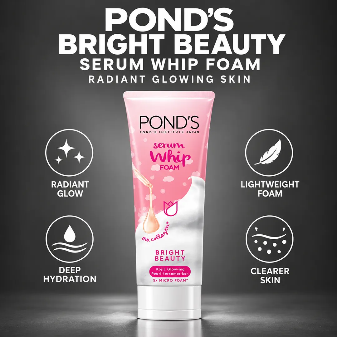 PONDS INDO BRIGHT BEAUTY SERUM WHIP FOAM 100GM